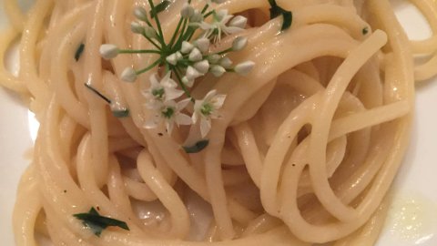 Spaghettoni con aglio ursino